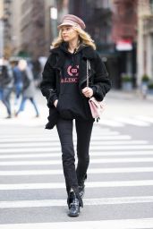 Elsa Hosk Wearing Balenciaga - SoHo, NYC 03/16/2018