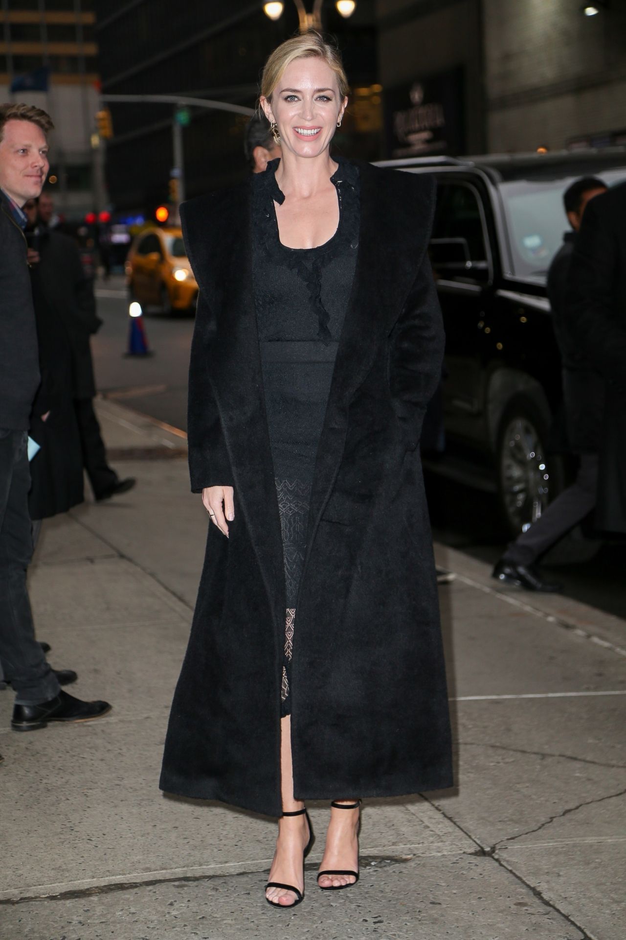 Emily Blunt - Outside The Late Show with Stephen Colbert in NYC 03/29