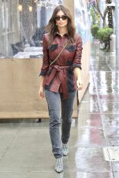 Emily Ratajkowski Looks Stylish - Rainy Day in Beverly Hills 03/02/2018