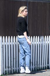 Emma Roberts in a Jeans and Black Sweater - Los Angeles 03/14/2018