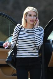 Emma Roberts in Casual Outfit in Los Angeles 02/27/2018