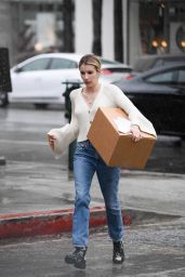 Emma Roberts - Pick up a Package at UPS in LA 03/22/2018