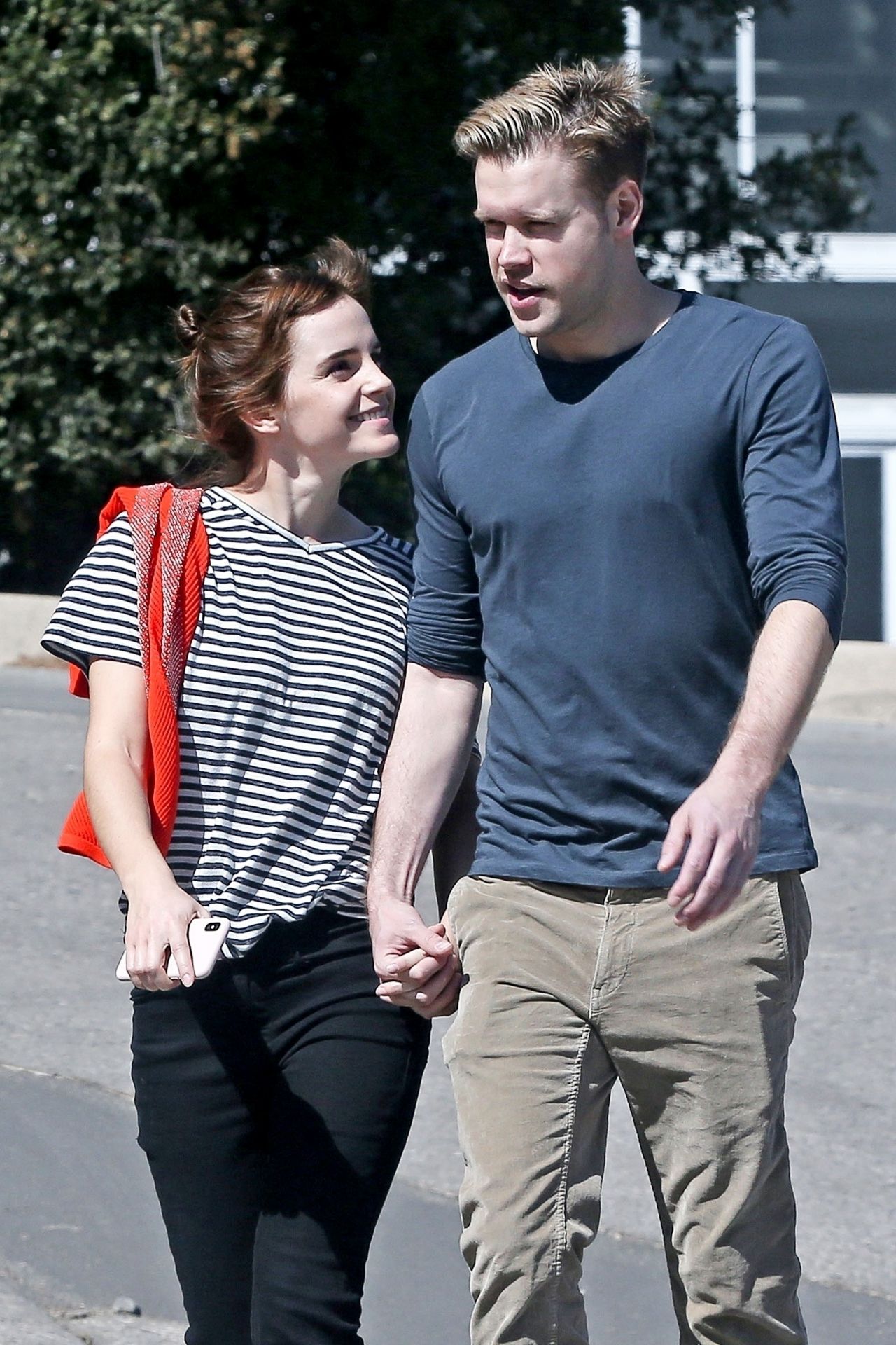 Emma Watson and Chord Overstreet Holding Hands on a Romantic Walk in