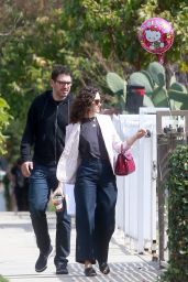Emmy Rossum and Sam Esmail - Hading to a Birthday Party in LA