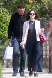 Emmy Rossum and Sam Esmail - Hading to a Birthday Party in LA