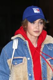 Gigi Hadid - Heads Out to the Rangers Game in NYC 03/12/2018