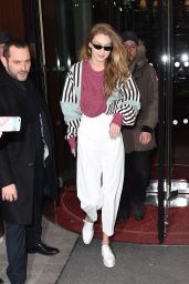 Gigi Hadid in Casual Outfit - Paris 03/01/2018