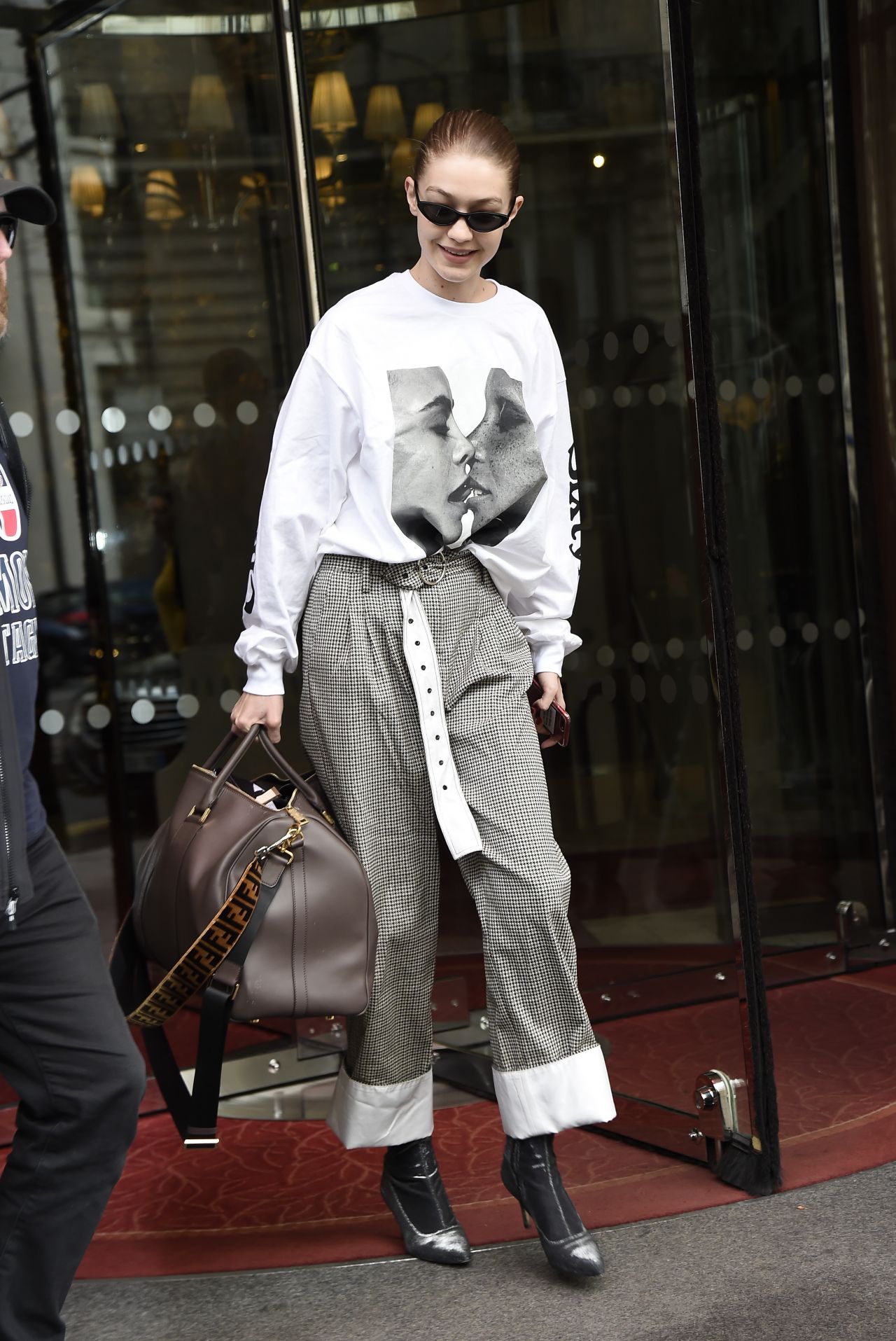 Gigi Hadid Style - Leaving the Royal Monceau Hotel in Paris 03/29/2018 ...