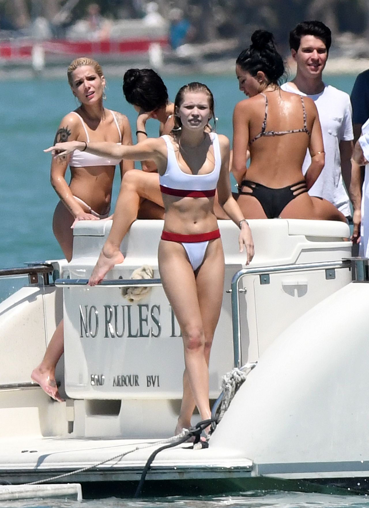 Halsey in a White Bikini in Miami 03/26/2018 • CelebMafia
