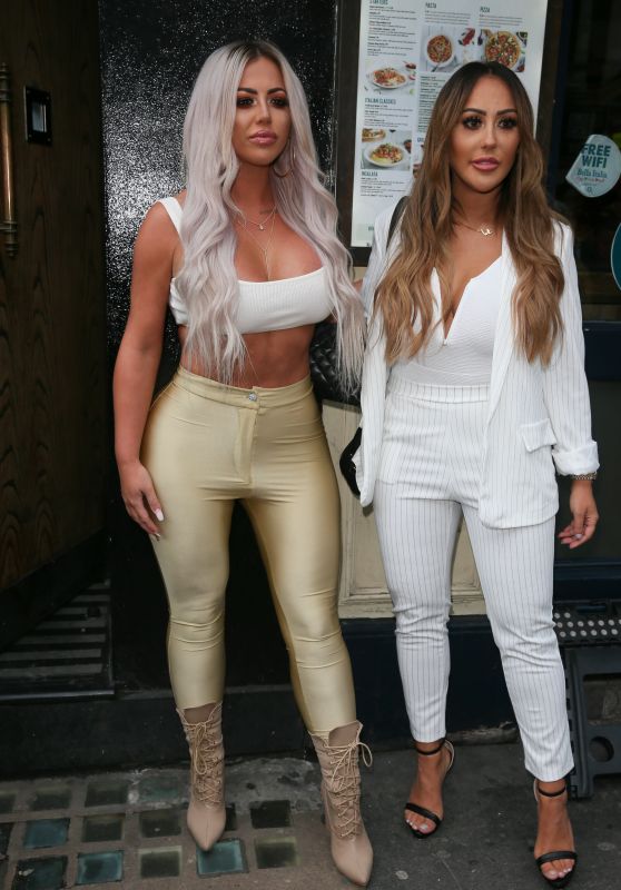 Holly Hagan and Sophie Kasaei - Arriving at Charlotte Crosby TV Show in London