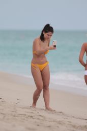 Jasmin Someonesday in a Yellow Bikini at the Beach in Miami Beach 03/19/2018