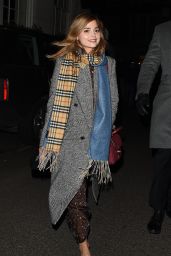 Jenna Coleman - Leaving 34 Restaurant in London
