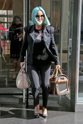 Jenny McCarthy Carrying Her Two Louis Vuitton Bags - Leaving Work in NYC