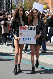 Kaia Gerber and Charlotte Lawrence – Meet Up at the Anti-Gun “March For Our Lives” Rally in LA