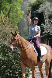 Kaley Cuoco Riding a Horse in Los Angeles 03/15/2018