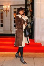 Karine Le Marchand Style - Leaving the Four Seasons Hotel in Paris