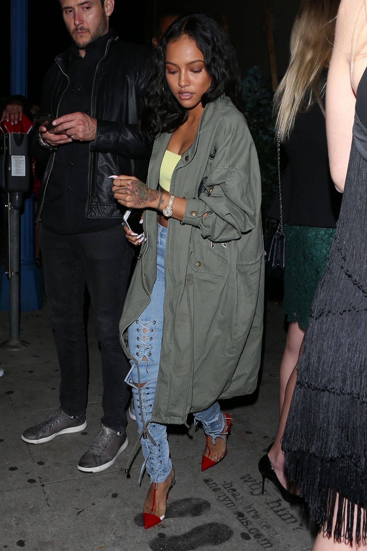 Karrueche Tran and Victor Cruz Night Out at Delilah in West Hollywood ...