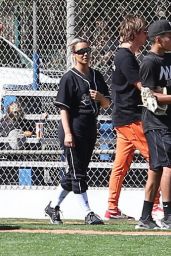 Kim Kardashian - Filming a KUWTK Episode With a Baseball Game in LA 03/08/2018