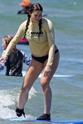 Kira Kosarin in Bikini - Surfing in Maui