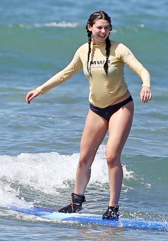 Kira Kosarin in Bikini - Surfing in Maui