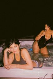 Kylie Jenner and Jordyn Woods - HotTub Photoshoot in Wyoming 2018