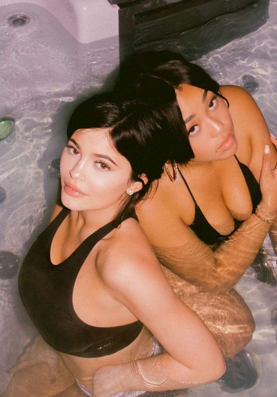 Kylie Jenner and Jordyn Woods - HotTub Photoshoot in Wyoming 2018
