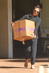 Lea Michele - Picking Up a Package From FedEx in LA 03/26/2018