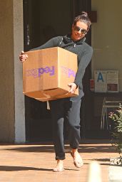 Lea Michele - Picking Up a Package From FedEx in LA 03/26/2018