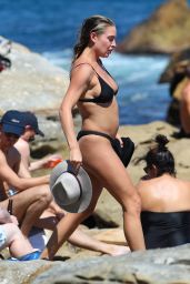 Lisa Clark in a Black Bikini -  Bondi Beach 03/19/2018