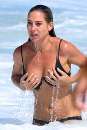 Lisa Clarke in Bikini - Swimming at the Tamarama Beach in Sydney
