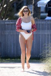 Maryna Linchuk in Bikini on the Beach in Miami 03/09/2018