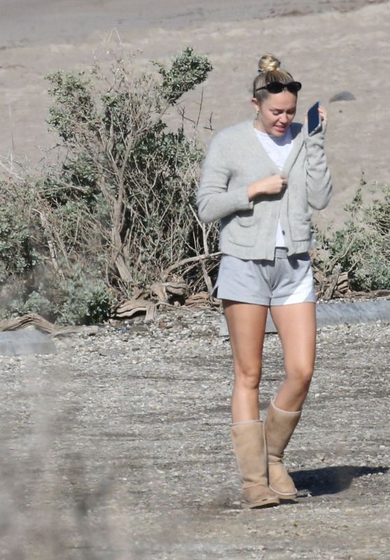 Miley Cyrus on the Beach in Malibu 03/14/2018