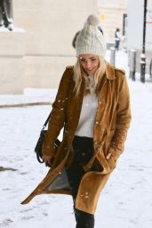 Mollie King in a Snow Blizzard - London 02/28/2018