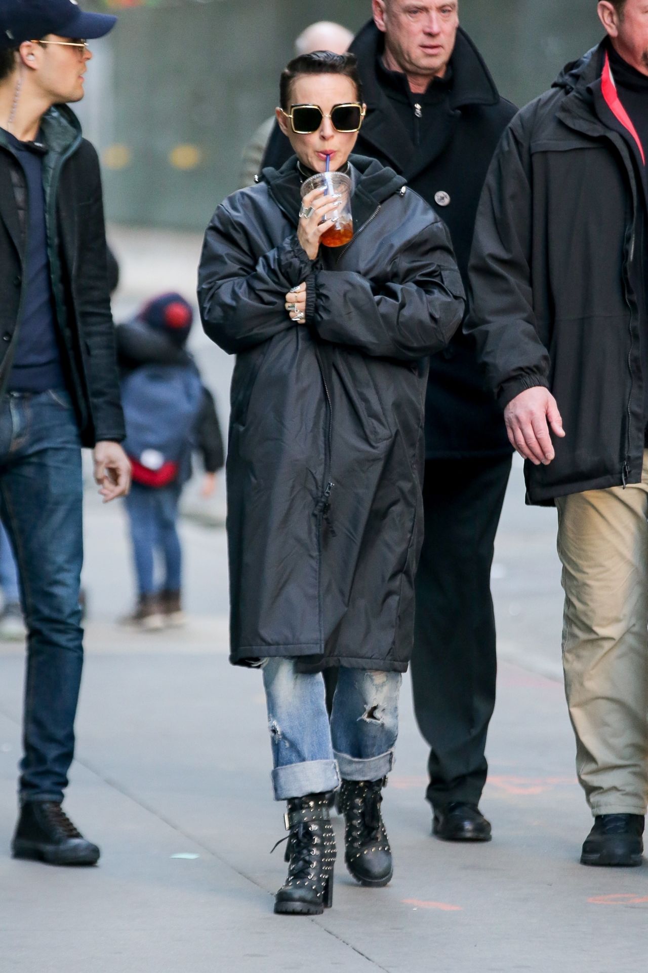 Natalie Portman And Raffey Cassidy Vox Lux Set In Manhattan NYC 02 28 2018 CelebMafia