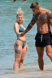 Olivia Buckland and Alex Bowen on Beach in Barbados 03/19/2018