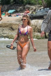 Olivia Buckland in Bikini on the Beach in Barbados