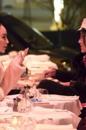 Olivia Culpo and Cara Santana - Having Dinner at Restaurant L