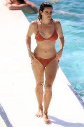 Rachael Gouvignon in an Orange Bikini in Sydney 03/16/2018