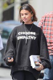 Selena Gomez in "Choose Empathy"Shirt - Heads to Lunch in Studio City