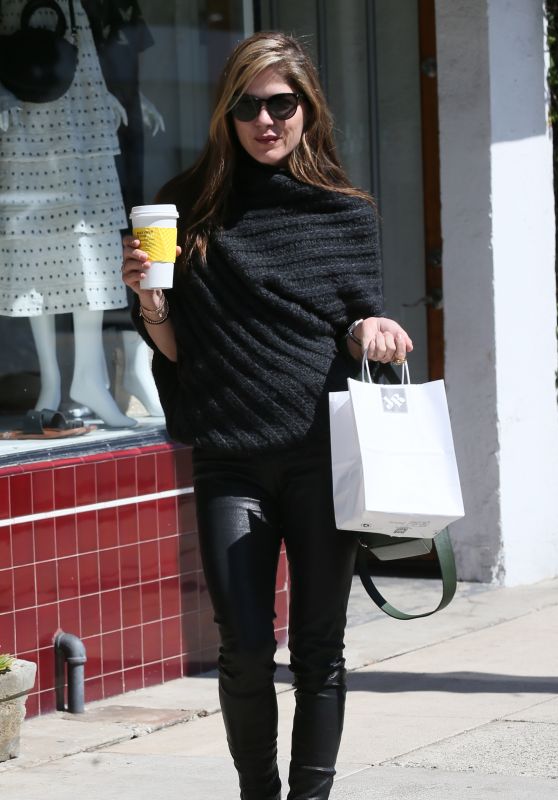 Selma Blair in Leather Pants - Shopping at Jill Roberts in LA