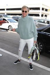 Sharon Stone at LAX Airport 03/08/2018