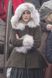 Sophie Skelton - Filming "Outlander" Season 4 in Dunure 03/06/2018