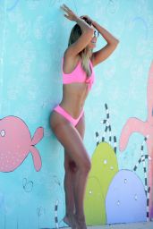 Steph Clair Smith in a Pink Bikini - Photoshoot at Bondi Beach 03/29/2018