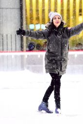Victoria Justice - Ice Skating at Rockefeller Center in NYC