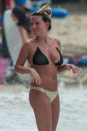 Zara Holland in Bikini - Playing on the Beach in Barbados 03/27/2018