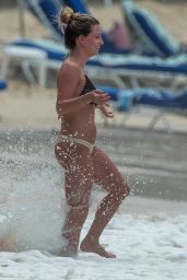 Zara Holland in Bikini - Playing on the Beach in Barbados 03/27/2018