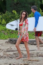 Alessandra Ambrosio in Bikini at the Beach in Hawaii 04/07/2018