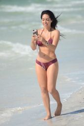 Andrea Calle in Bikini on the Beach in Miami 04/24/2018