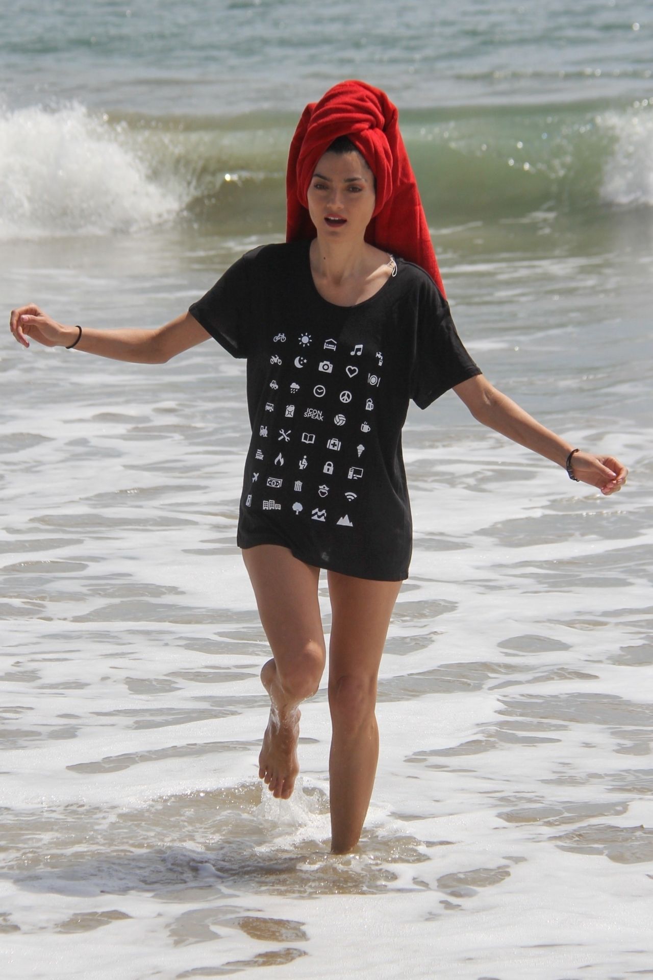 Blanca Blanco at a Beach in Malibu, April 2018 • CelebMafia