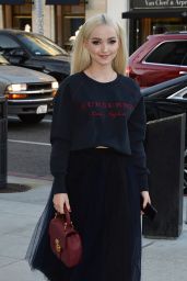 Dove Cameron - Arrives at a Party at the Rodeo Drive Burberry Store in Beverly Hills
